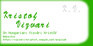kristof vizvari business card